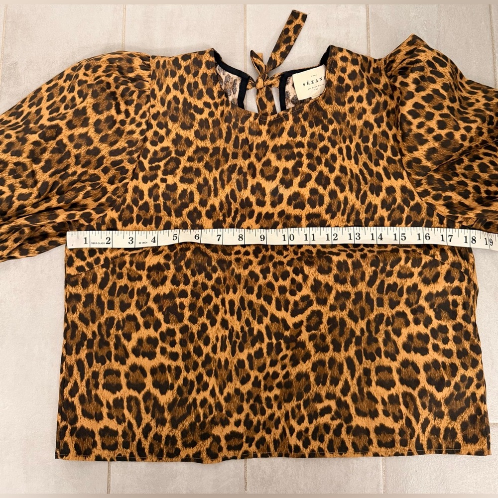 NWT Sezane Lorenz Leo Leopard Nevada Print Blouse Size US 4/FR36 - Picture 8 of 9
